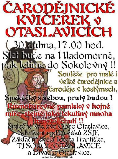 Plakát na letošní čarodějnice